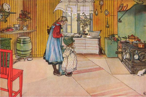 Carl Larsson The Kitchen