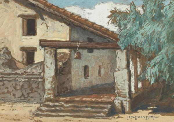 Kloster, Sta Barbara, Kalifornien by Carl Oscar Borg