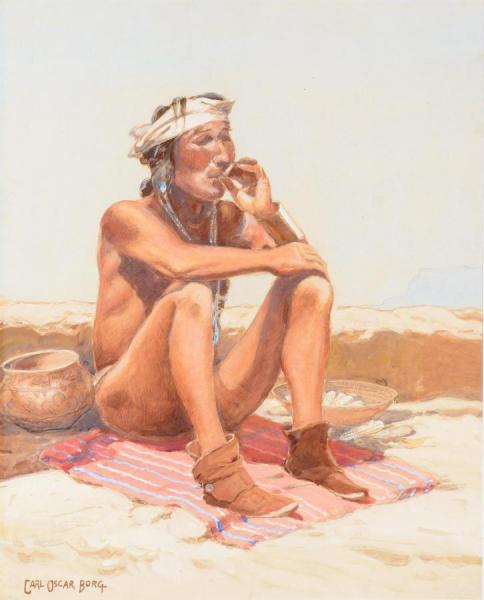 Navajo Man by Carl Oscar Borg