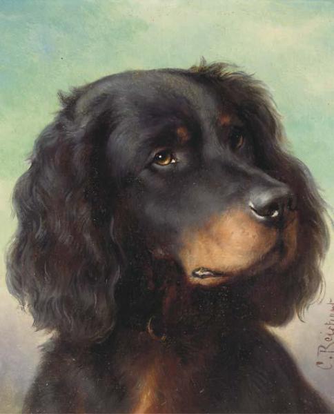 A Gordon Setter by Carl Reichert