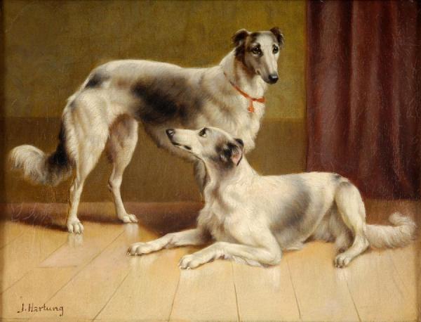 Persian Greyhounds by Carl Reichert