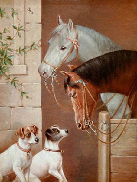 The Encounter At The Horse Barn by Carl Reichert