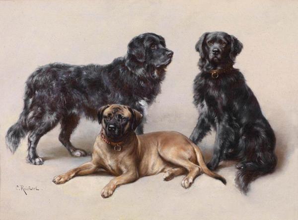 Trio by Carl Reichert Oil Painting Reproductions