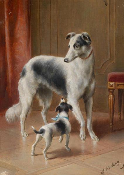 Windhunde, 1900 by Carl Reichert