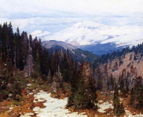 Down The Brazeau by Carl Rungius