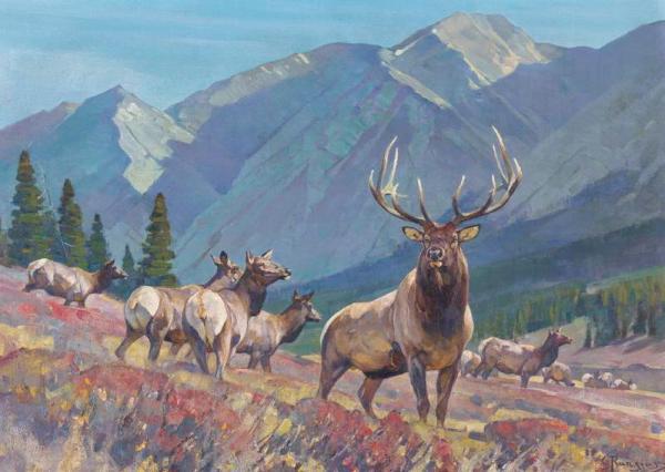 Carl Rungius Mighty Elk