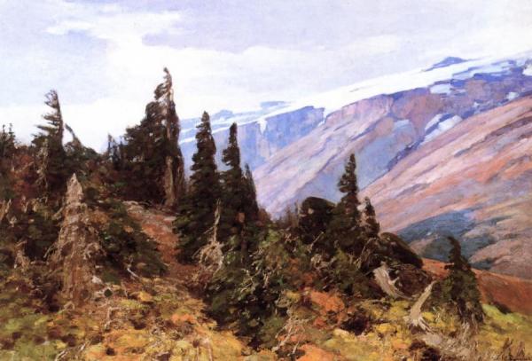 Mountainous Landscape by Carl Rungius