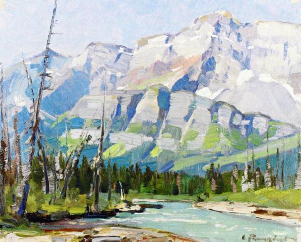 Mt. Eisenhower, Alberta by Carl Rungius