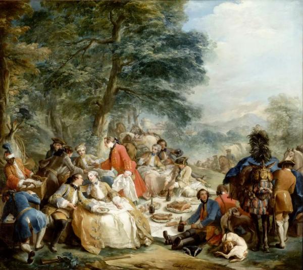The Hunt Lunch(1737) by Carle Van Loo Oil Painting Reproductions