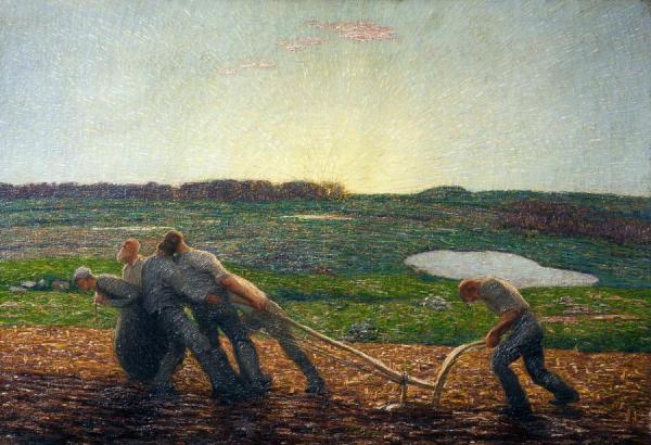 Ploughing In Argentina by Carlo Fornara