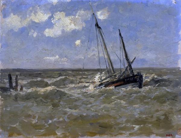 Boat Lost, Normandy by Carlos De Haes