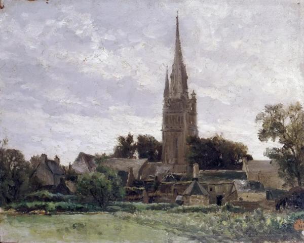 Carlos De Haes Church Tower Near Douarnenez