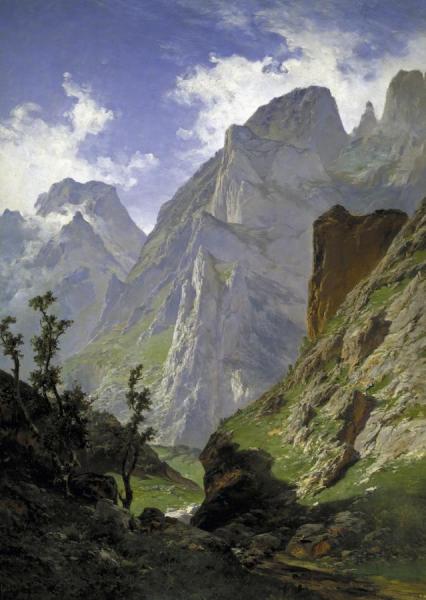 Picos De Europa by Carlos De Haes Oil Painting Reproductions