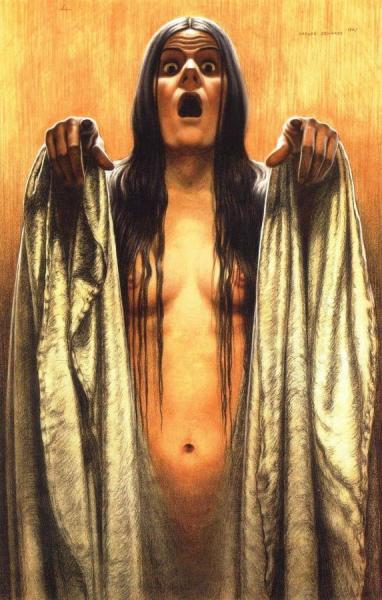 The Wave 4 by Carlos Schwabe Oil Painting Reproductions
