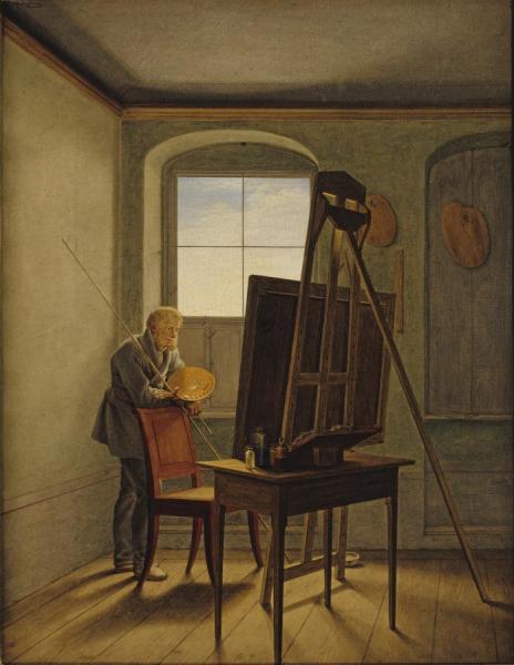 Georg Friedrich Kersting,caspar David Friedrich In His Studio(1819) by Caspar David Friedrich Oil Painting Reproductions