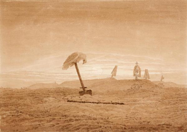Landscape With Graves C.1835-1837 by Caspar David Friedrich Oil Painting Reproductions