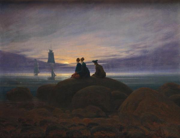 Moonrise Over The Sea by Caspar David Friedrich