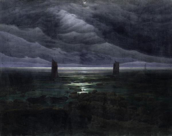 Seashore By Moonlight by Caspar David Friedrich