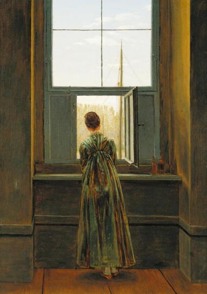 Woman At A Window by Caspar David Friedrich
