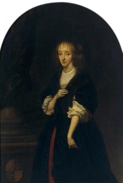 Portrait Of Jacoba Bicker by Caspar Netscher