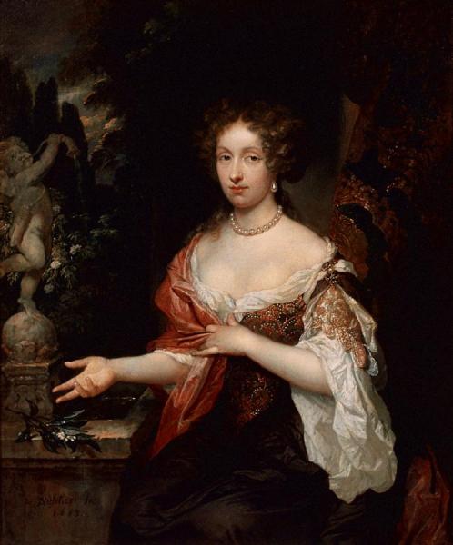 Portrait Of Maria Timmers by Caspar Netscher