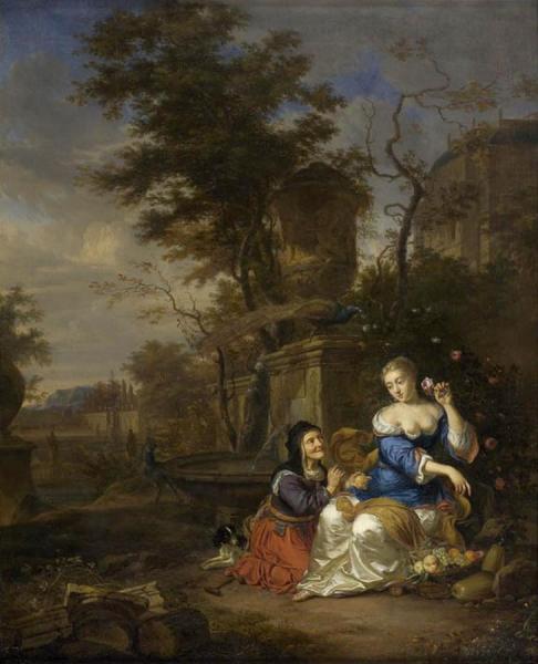 Vertumnus And Pomona by Caspar Netscher