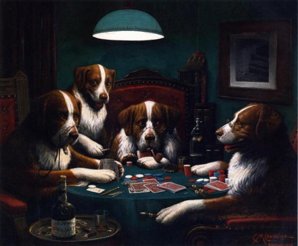 Cassius Marcellus Coolidge The Poker Game
