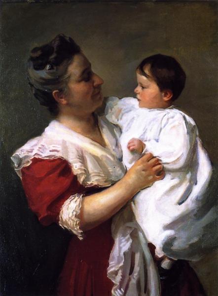 Mrs. Stedman Buttrick And Son John by Cecilia Beaux Oil Painting Reproductions