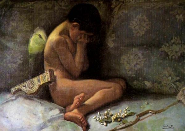 Desnudo De Niño by Cecilio Pla Y Gallardo