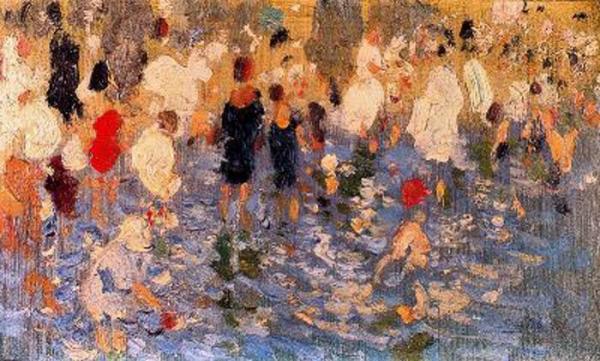 Escena En La Playa by Cecilio Pla Y Gallardo Oil Painting Reproductions