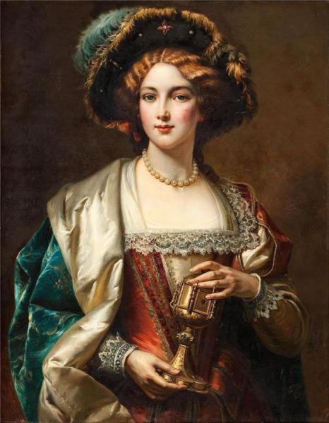 Portrait Of A Noblewoman by Cesare Augusto Detti