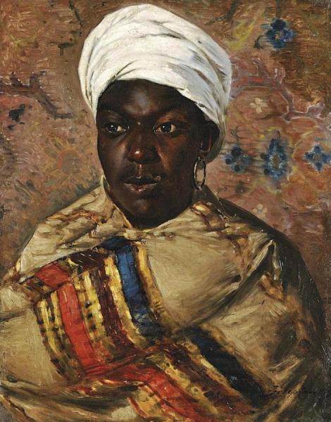 Portrait Of A North African Lady (ritratto Di Notabile Africana) by Cesare Biseo