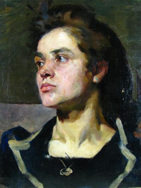 Portrait Of A Woman by Cesare Tallone