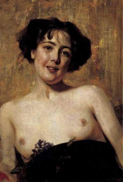 Young Woman by Cesare Tallone