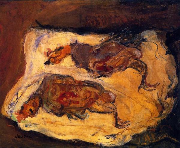 Chickens On A White Cloth by Chaim Soutine