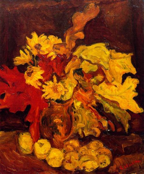Flowers And Fruit by Chaim Soutine