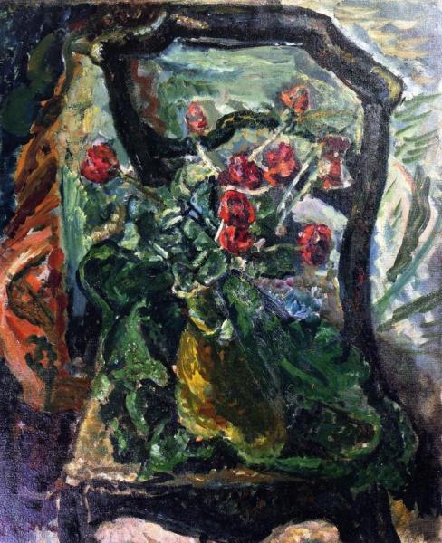 Chaim Soutine Flowers On A Chair
