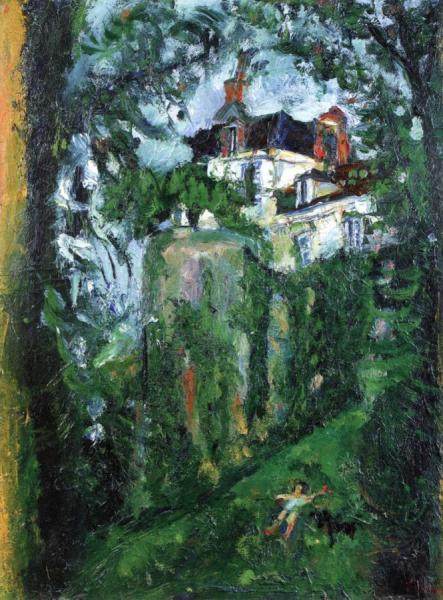 Girl And Dog, House And Buttress by Chaim Soutine