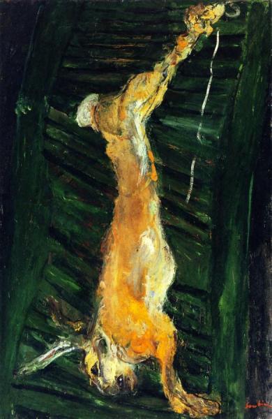 Hare Against Green Shutter by Chaim Soutine