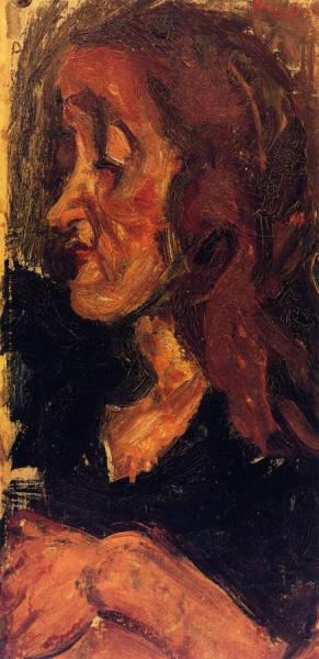 Head Of A Woman In Profile by Chaim Soutine