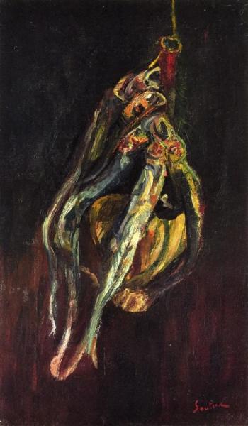 Herrings And A Bottle Of Chianti by Chaim Soutine