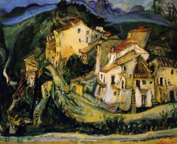 Houses At Cagnes by Chaim Soutine