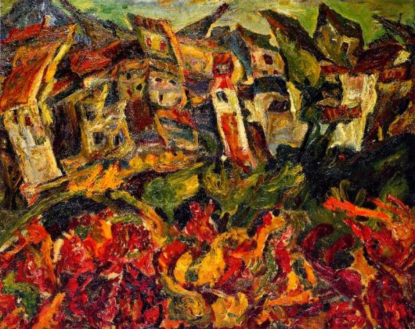 Houses With Pointed Roofs by Chaim Soutine