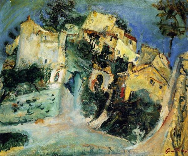 Landscape Of Cagnes by Chaim Soutine Oil Painting Reproductions