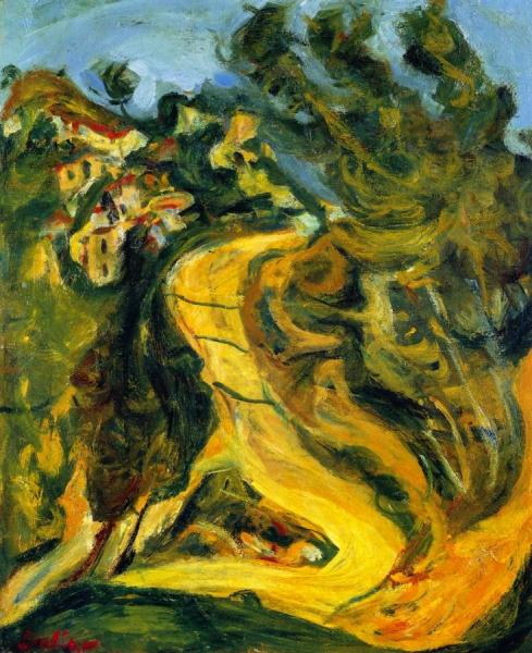 Landscape With Ascending Road by Chaim Soutine