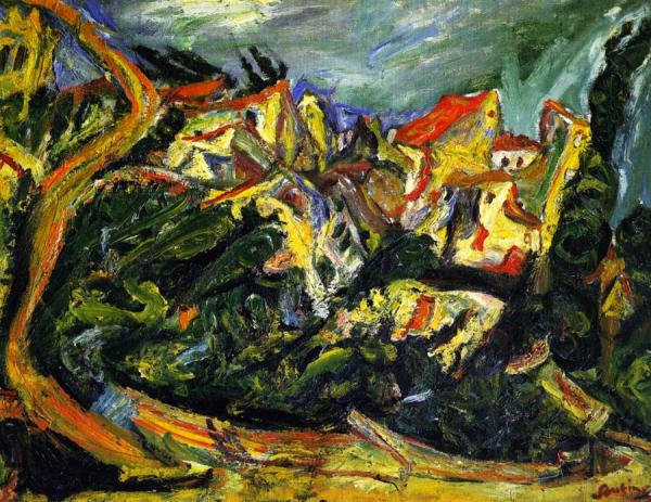 Landscape With Cypresses by Chaim Soutine