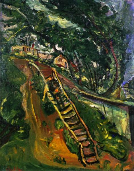 Landscape With Flight Of Stairs by Chaim Soutine