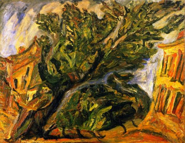 Chaim Soutine Landscape With Large Tree