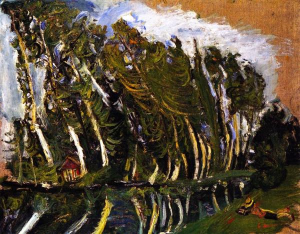 Landscape With Reclining Figure, Champigny by Chaim Soutine
