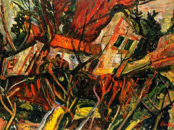 Landscape With Red Roofs by Chaim Soutine